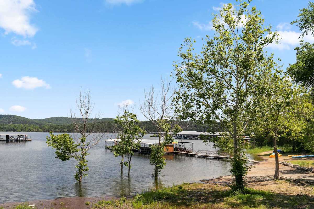 Private dock with boats on Table Rock Lake