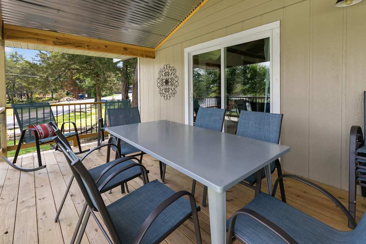 Aerial view of Hideaway Resort on Table Rock Lake