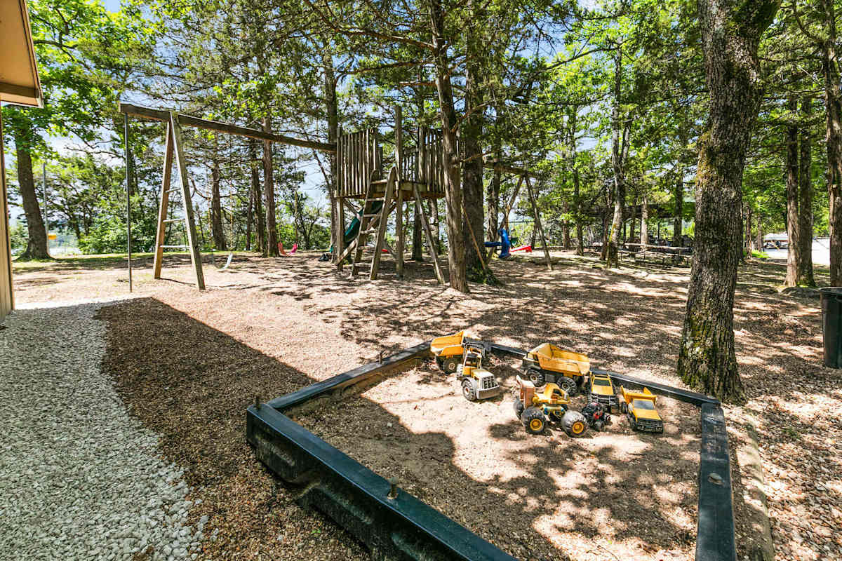 Playground under the trees
